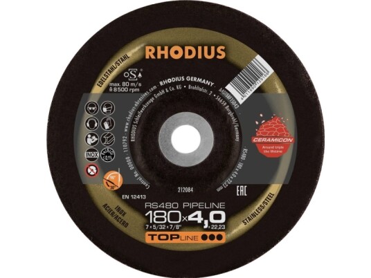 Rhodius 212084 Rs480 Pipeline Skrubskive 10 Stk