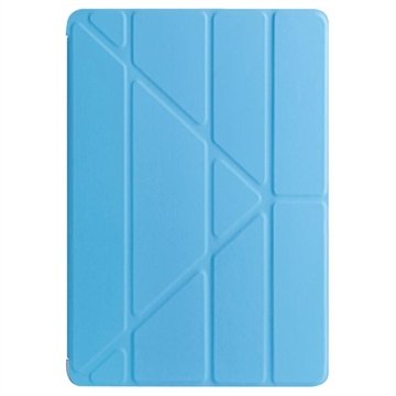 iPad 10.2 2019/2020/2021 Origami Stand Folio-etui Himmelblå