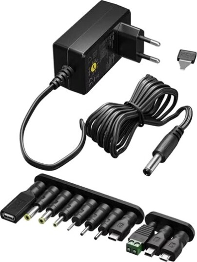 Goobay Universell Strømforsyning 3-12V 12W med 11 Adaptere Goobay Universell Strømforsyning 3-12V 12W med 11 Adaptere