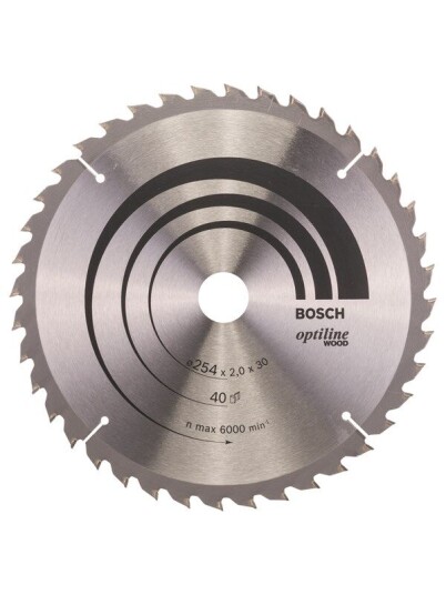 Bosch Optiline Wood Sirkelsagblad 254 mm 40 Tenner for Tre