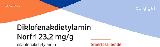 Diklofenakdietylamin Norfri 23,2 mg/g gel 50 g
