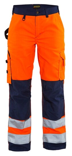 Blåkläder Varselbukse dame Orange/Marineblå C48 Blåkläder Varselbukse dame Orange/Marineblå C48
