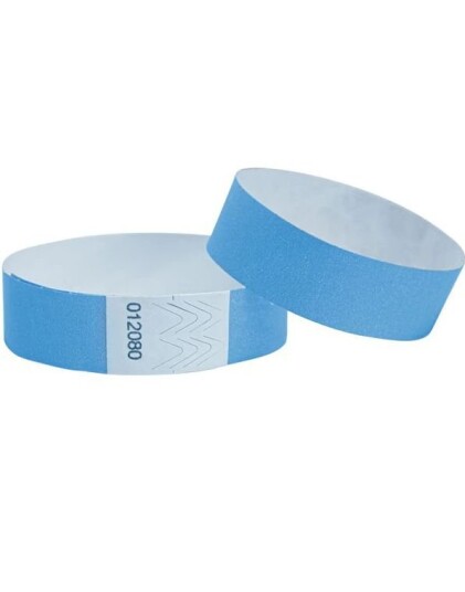 Div Ali 100 stk Nummererte Tyvek Festivalarmbånd Entrearmbånd Blå ALI Tyvek Blå