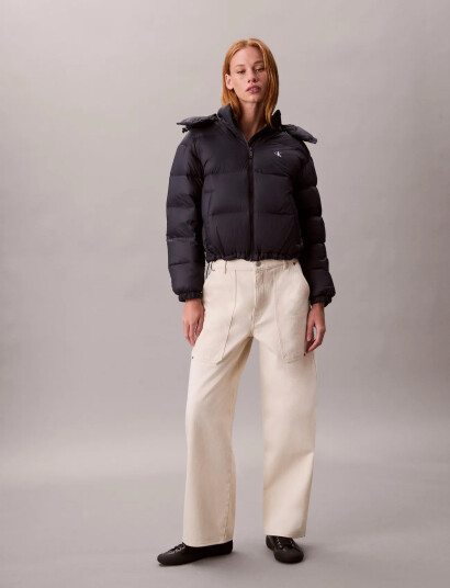 Calvin Klein Jeans Essential Midweight Puffer Jacke - Black - XXS
