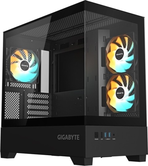 Gigabyte C210 Panoramic Mid Tower Kabinett med Herdet Glass - Svart Gigabyte C210 Panoramic Mid Tower Kabinett med Herdet Glass - Svart