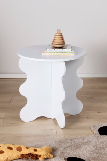Minitude Bølgete Sidebord Hvit Minitude Bølgete Sidebord Hvit