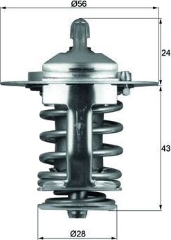 Termostat MAHLE ORIGINAL TX 70 82