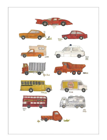 Poster & Frame Tiny Goods Biler Multi Patterned A3