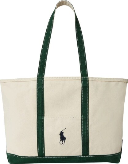Polo Ralph Lauren Big Pony Canvas Tote Cream ONE SIZE Polo Ralph Lauren Big Pony Canvas Tote Cream ONE SIZE