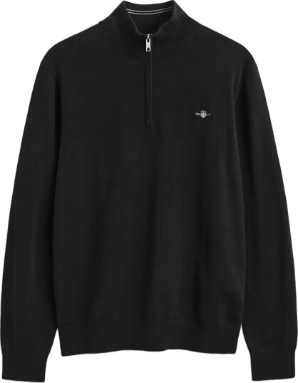 Gant Cotton Half Zip Sweater Black XXXL