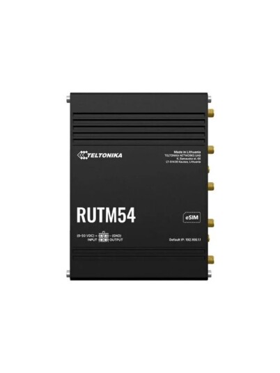 Teltonika RUTM54 wireless router WWAN Wi Fi 5 5G 4G 3G DIN rail mountable surface 802.11a/b/g/n/Wi Fi 5 Wave 2 RUTM54000000