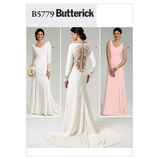 Butterick 5779- Brudekjole D5 (12-14-16-18-20)