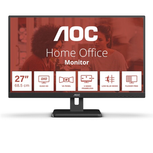 AOC Q27E3UAM 27" Quad HD PC-skjerm 2560x1440 75Hz Sort AOC Q27E3UAM 27" Quad HD PC-skjerm 2560x1440 75Hz Sort