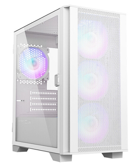 Montech Air 100 ARGB Midi Tower Kabinett Hvit med Herdet Glass Montech Air 100 ARGB Midi Tower Kabinett Hvit med Herdet Glass