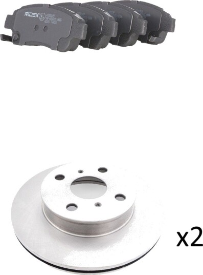 Bremseskiver og klosser RIDEX 3405B2862