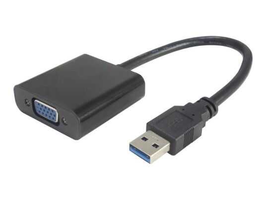 MicroConnect USB 3.0 VGA-ekstern videoadapter - svart MicroConnect USB 3.0 VGA-ekstern videoadapter - svart