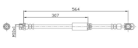 Bremseslange METZGER 4116203 Bremseslange METZGER 4116203