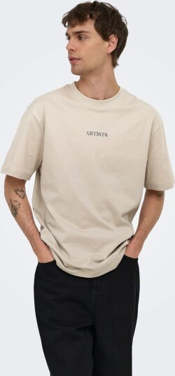 ONLY & SONS Onsart Life Rlx Ss Lic Tee Cream S