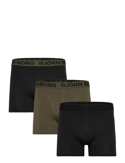 Björn Borg Cotton Stretch Boxer 3P Black M Björn Borg Cotton Stretch Boxer 3P Black M