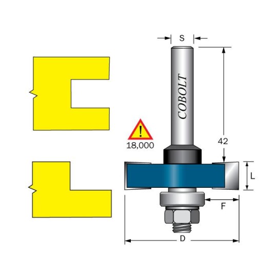 Cobolt 212-10135 Falsfres L=10 F=13,5 o D=41 Maskintilbehør & forbruk