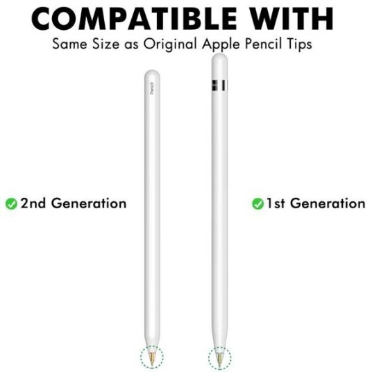 4 pk spisser til Apple Pencil 1 og 2 – 1,05 mm 4 pk spisser til Apple Pencil 1 og 2 – 1,05 mm