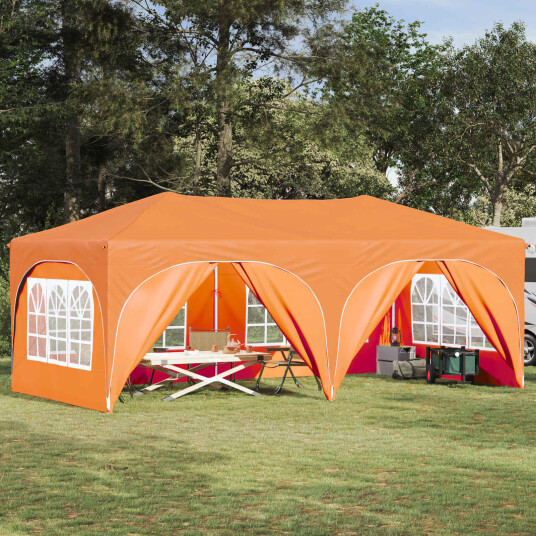  Pop up Festtelt Oransje 575 x 288 x 245 cm Oxford Stoff