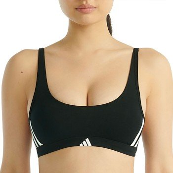 Adidas BH Sport Active Essentials 3 Stripes Bralette Svart bomull Large Dame