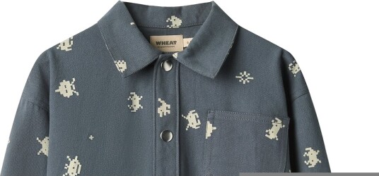 Wheat Overshirt L/S Marcel Blue 110