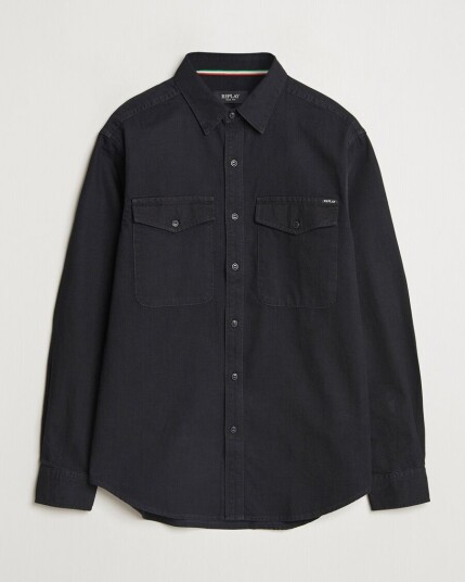 Replay Denim Shirt Washed Black