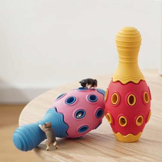 Hundeleker Katteleker Snack Lekekjegle 15Cm -Oransje/Rød