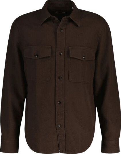Gant Reg Twill Overshirt Brown S