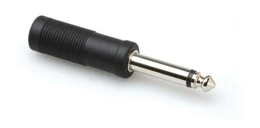 Hosa GPM179 overgang stereo minijack F til stor mono jack M