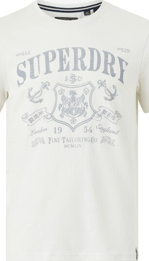 Superdry - T-skjorte Mercantile Tee - Hvit