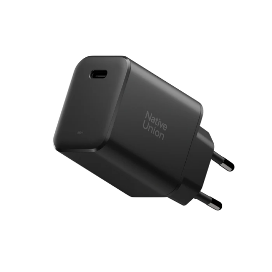 Native Union 45W USB C GaN Vegglader Svart