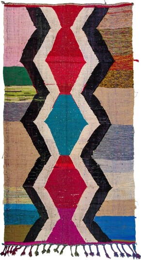 Marokkansk Boucherouite teppe 145 x 265 cm Størrelse: 145 x 265 cm