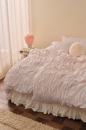 Ellos Home Sengesett Avery Elastic i bomullspercale 2 eller 3 stykker Rosa