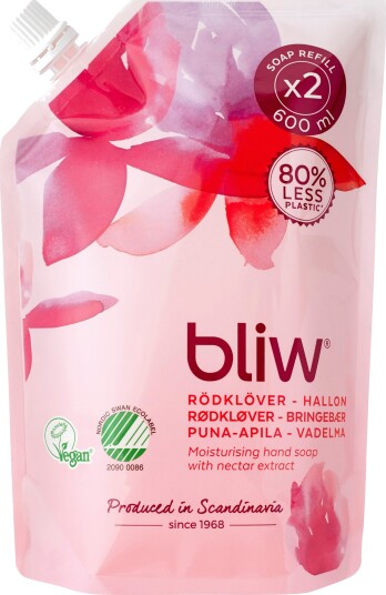 Bliw Rödklöver & Hallon Moisturising Soap Refill 600 ml Bliw Rödklöver & Hallon Moisturising Soap Refill 600 ml