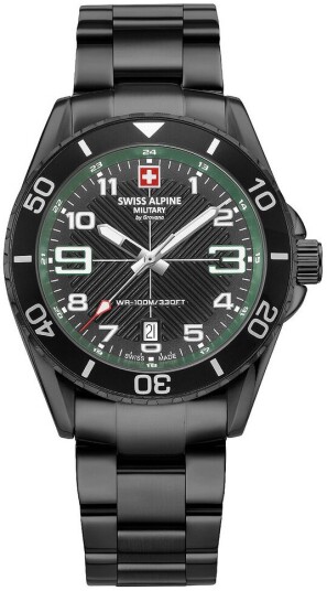 Swiss Alpine Military Herreklokke 7029.1174 Raptor Sort/Stål Ø42 mm