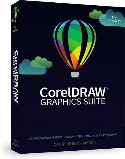 COREL CORELDRAW GRAPHICS SUITE AGNOSTIC 1 YEAR SUBSCRIPTION MIN LICS
