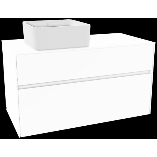 Villeroy & Boch  Collaro Servantskap med 2 skuffer 100x50x54,8 cm u/lys Hvit Matt