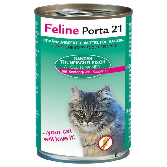 Porta 21 Feline Kattfôr Tunfisk med Sjøtang 400g - Helse og Fordøyelse Porta 21 Feline Kattfôr Tunfisk med Sjøtang 400g - Helse og Fordøyelse