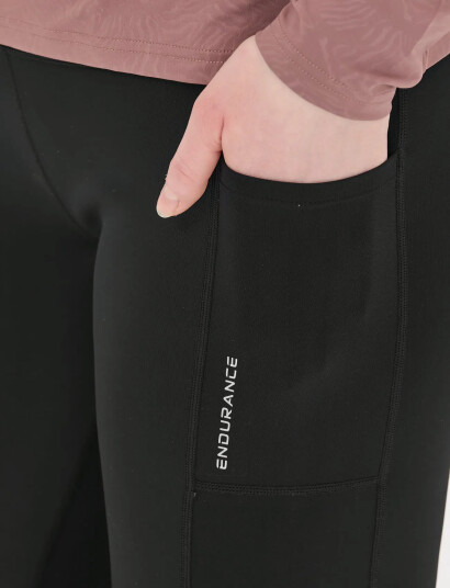 Endurance Strong W Long Run Tights - Black - 44