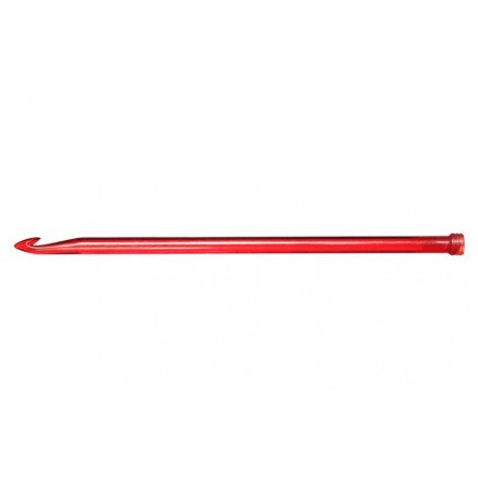 KnitPro Trendz Enkel heklenål akryl 30cm 1200mm rød til tunisisk hekling hekling