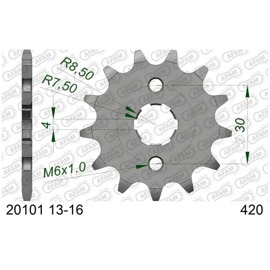 AFAM Framdrev #420 - Honda 50/125cc -13T