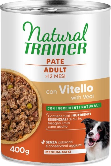 Natural Trainer Våtfôr Adult Medium & Maxi Kalvekjøtt 12 X 400 G Natural Trainer Våtfôr Adult Medium & Maxi Kalvekjøtt 12 X 400 G