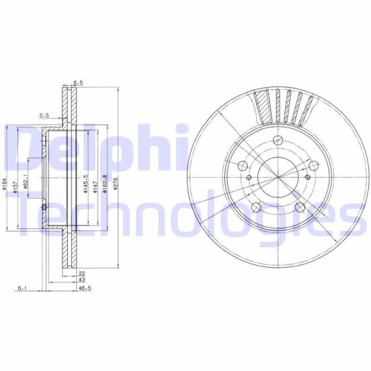 Bremseskive DELPHI BG3171