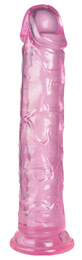 baseks Jellies Realistisk Sugekoppdildo 21 cm     - Lyserosa