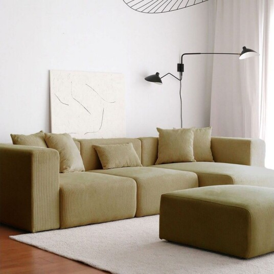 Yolo Sofa med Divan 6 sits Khaki