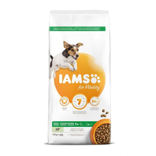 Iams For Vitality Dog Adult Small & Medium Breed Lamb (12 kg)
