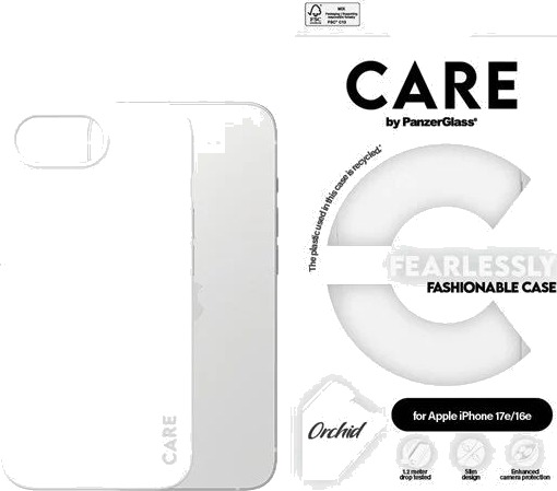 CARE by PanzerGlass Case White Orchid iPhone 17e/16e